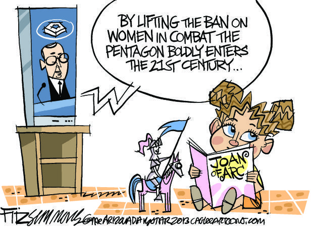Daily Fitz Cartoon: Women in combat